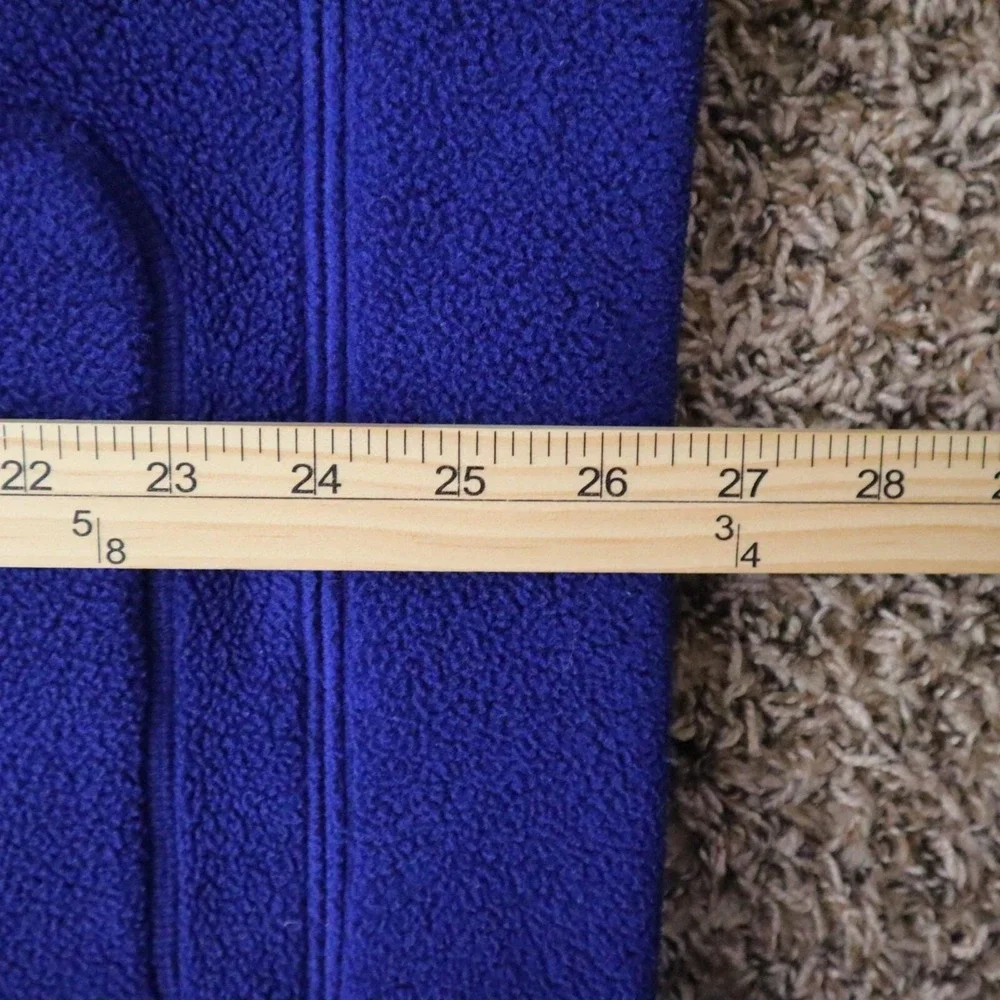 Vintage Polo Ralph Lauren Full Zip Fleece Hoodie Blue‎ Size Large 26x26.5